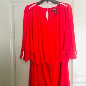 Red party dress
